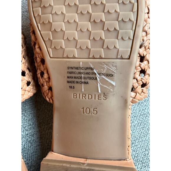 Birdies Dove Woven Toffee Brown Vegan Faux Leather Pointed Toe Slide Mules 10.5 - Picture 10 of 10